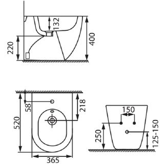 Биде Allen Brau Reality 4.32005.20 напольное белое